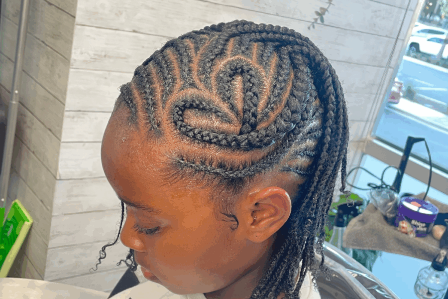 Kid’s Natural Hair Braid Style