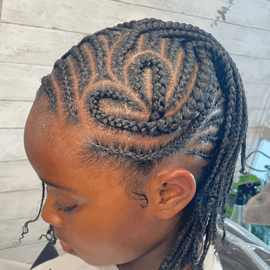 Kid’s Natural Hair Braid Style